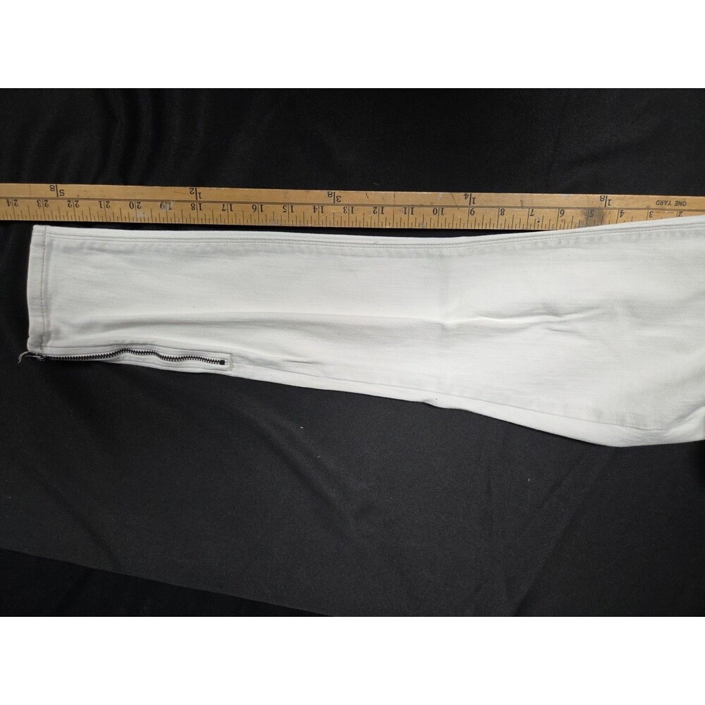 Express Womens Jeans Size 6 Stella Low Rise Skinny Ankle Legging White Zip Leg - Picture 6 of 7